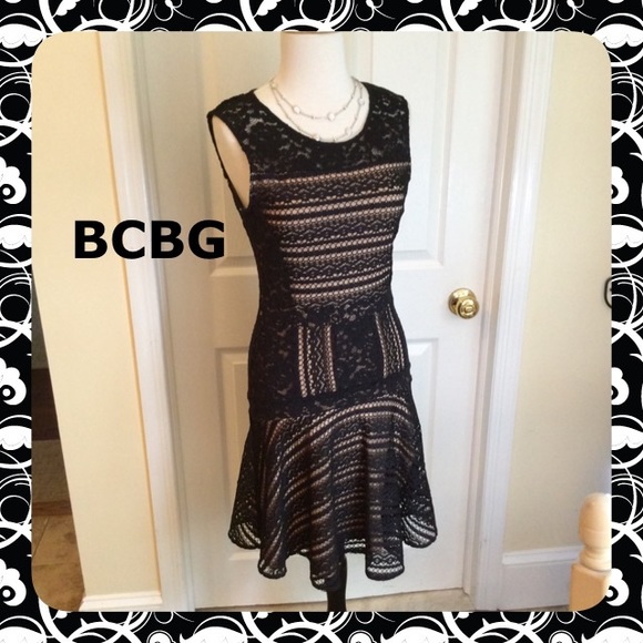 BCBGMaxAzria Dresses & Skirts - Worn Once BCBG black w nude lining Stunning DRESS